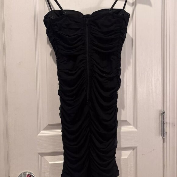 Black Windsor Corset Mini Dress - Picture 3 of 5